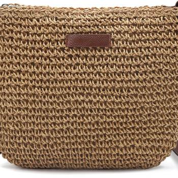 Straw Clutch Bags for Women Shoulder Bag Crossbody Bag Summer Beach Straw Bag Hand-Woven