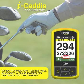 Izzo Swami 6000 Handheld Golf GPS Water-Resistant Color Display With 38,000 Course Maps & Scorekeeper