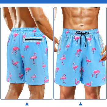 Mens Swim Trunks with Compression Liner Mens Bathing Suit 7 Inch Inseam Quick Dry Mens Board Shorts Men's Swimwear Men