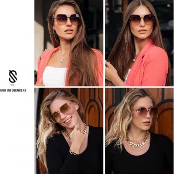 SOJOS Trendy Square Sunglasses Womens Big Oversized Designer Style UV Protection Sunnies Shades SJ1170