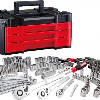 CRAFTSMAN VERSASTACK Mechanics Tool Set, 1/4 in, 3/8 in, and 1/2 in Drive, 230 Piece (CMMT45306)