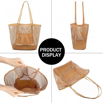 Mesh Tote Beach Bag,Women Fairycore Hobo Bag,Shoulder Bag,Soft Summer Casual Crochet Bags