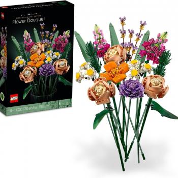 LEGO Icons Flower Bouquet Building Decoration Set - Artificial Flowers with Roses, Decorative Home Accessories, Gift for Him and Her, Botanical Collection and Table Art for Adults, 10280