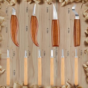 26-in-1 Wood Carving Kit with Detail Wood Carving Knife, Whittling Knife, Wood Chisel Knife, Gloves, Carving Knife Sharpener for Spoon, Bowl, Kuksa Cup (Carving Knife Kits)