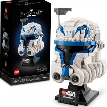 LEGO Star Wars Captain Rex Helmet Building Set, The Clone Wars Collectible Model for Adults, Star Wars Memorabilia, Graduation Gift Idea, 75349