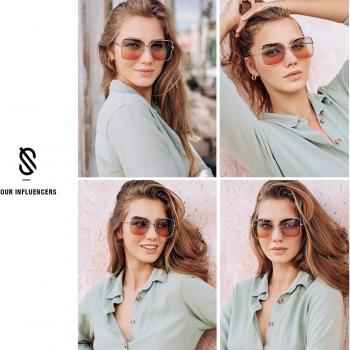 SOJOS Classic Square Oversized Sunglasses for Women Big Large Designer Style Sunnies SJ1082