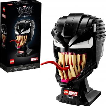 LEGO Marvel Spider-Man Venom Mask Set 76187 Collectible Set - Model Kit for Adults to Build, Home Décor Creative Display, Movie Inspired Gift Idea for Adults