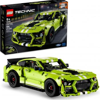 LEGO Technic Ford Mustang Shelby GT500 Building Set 42138 - Pull Back Drag Race Toy Car Model Kit, Featuring AR App for Fast Action Play, Great Gift for Boys, Girls, and Teens Ages 9+