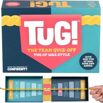 Trivia Battle Board Game | 2-20 Players | Tuga War in a Box | Party Game | Adults & Kids 12 13 14 15 + | 1400 Questions | Best Fun Card Games for Family, Couples, Teens