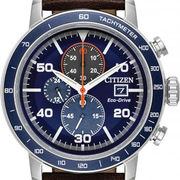 Citizen Men's Eco-Drive Sport Casual Brycen Weekender Chronograph Watch, 12/24 Hour Time, Date, Tachymeter, Luminous Hands