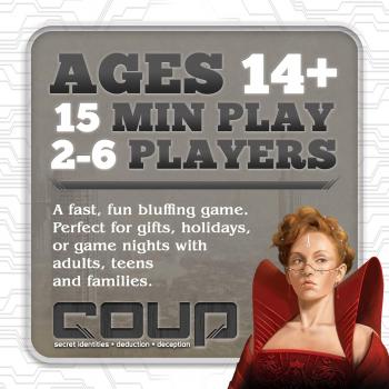 Coup - The Fast, Fun Bluffing Party Game for 2-6 Players. Perfect for Family Game Night with your Teens or Friends. Can you get away with your bluff? Over 1 Million copies sold!