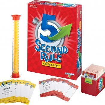 5 Second Rule Game - Simple Questions Card Game for Family Fun, Party, Kids, Travel, Game Night & Sleepovers - Think Fast and Shout Out Answers - For Ages 10+