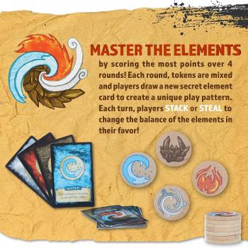 Master The Elements Novelty Board Game of Strategy and Chance - Perfect Family Friendly Game for Adults, Teens & Kids Ages 8 Years and Older, 2 to 6 Players Compete to Outwit Their Opponents