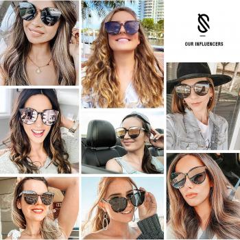 SOJOS Oversized Round Sunglasses for Women and Men