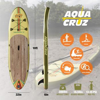 Inflatable Stand Up Paddleboards, Durable ISUP with Accessories, Premium Non-Slip Deck Perfect for Outdoor Water Sports & Paddleboard Yoga - Multiple Sizes