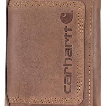 Carhartt Men's Rugged Leather Triple Stitch Wallet, Available in Multiple Styles