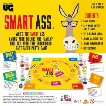 University Games | Smart Ass Trivia The Ultimate Who, What, Where Party Game for Families and Adults Ages 12 and Up and 2 to 6 Players