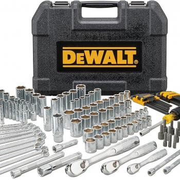 DEWALT Mechanics Tool Set, 1/4" & 3/8" & 1/2" Drive, SAE/Metric, 205-piece (DWMT81534)