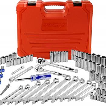 EPAuto Mechanics Tool Set Drive Socket Wrench Ratchets, SAE/Metric, 122-Piece