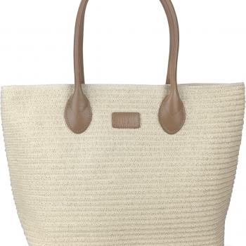 Straw Rattan Women Tote Summer Beach Shoulder Handbag Medium Size 17.8''x12.6"x5.1