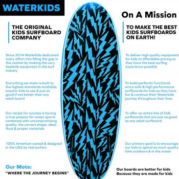 4'10 Kids Surfboard & Leash, Perfect for Learning How to Surf, Made for Kids, Soft Top Surfboard for Beginners with Foam Core, Use As Body Board, Easy to Catch Waves & Learn How to Surf