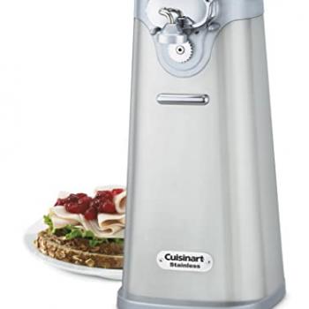 Cuisinart SCO-60 Deluxe Electric Can Opener, Quality-Engineered Motor System Allows you to Open Any Size Can, Stainless Steel