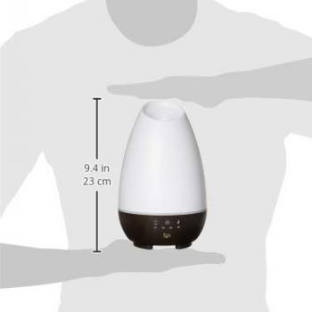 HealthSmart Essential Oil Diffuser, Cool Mist Humidifier and Aromatherapy Diffuser, FSA HSA Eligible with 500ML Tank for Large Rooms, Adjustable Timer, Mist Mode and 7 LED Light Colors, White