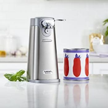 Cuisinart SCO-60 Deluxe Electric Can Opener, Quality-Engineered Motor System Allows you to Open Any Size Can, Stainless Steel