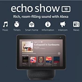 Amazon Echo Show 10 (3rd Gen) | HD smart display with premium sound, motion and Alexa | Charcoal