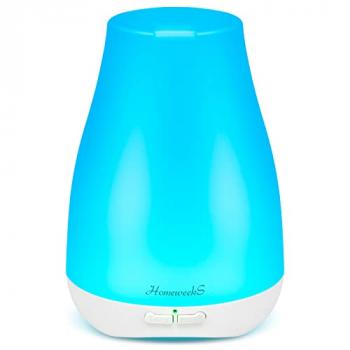 Homeweeks Diffusers, 100ml Colorful Essential Oil Diffuser with Adjustable Mist Mode,Auto Off Aroma Diffuser for Bedroom/Office/Trip (100 ML 1 Pack)