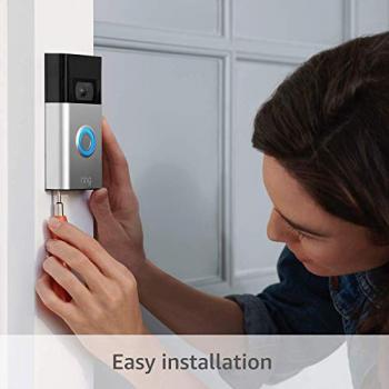 Ring Video Doorbell (Satin Nickel) bundle with Echo Show 5 (3rd Gen)