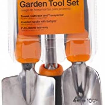 Fiskars 384490-1001 Ergo Garden Tool Set, Regular Package, Black/Orange