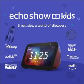 Amazon Echo Show 5 (3rd Gen, 2023 release) Kids | Designed for kids, with parental controls | Galaxy