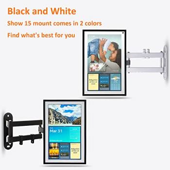 Mount for Echo Show 15 | Adjustable Wall Mounting Bracket for Amazon Echo Show 15, Swivel and Tilt, Easy Installation | Black