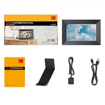 KODAK Digital Picture Frame, 32G 7 Inch WiFi Digital Photo Frame 1024x600 HD IPS Touch Screen, Auto-Rotate, Share Photos and Videos for Anywhere Anytime, for Friends and Family