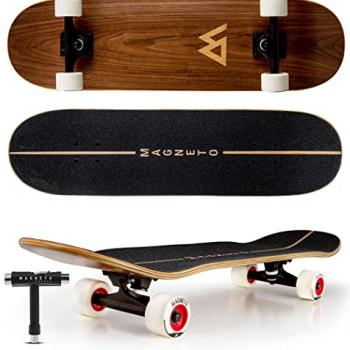 Magneto SUV Skateboards | Fully Assembled Complete 31" x 8.5" Standard Size | 7 Layer Canadian Maple Deck | Designed for All Types of Riding Kids Adults Teens Boys Girls | Free Skate Tool - Natural