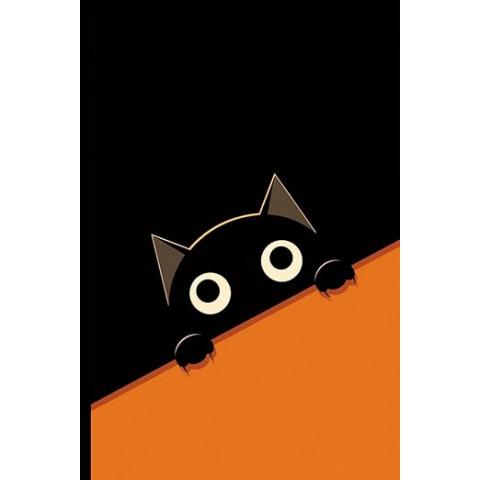 WishMerge Black Cat Bullet Journal Cover Design