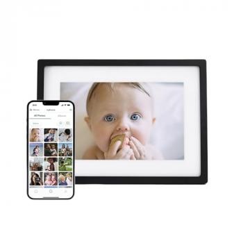 Skylight Digital Picture Frame – WiFi Digital Photo Frame Customer Support, Easy Setup, The Perfect Personalized Gift for Parents and Grandparents - 10 Inch Black