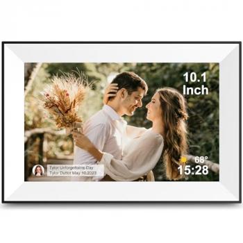 10.1 Inch WiFi Digital Picture Frame,Digital Photo Frame Load Picture and Video from Phone to Electronic Picture Frame, Sd Card,Touch Screen,Auto-roate, for Mom