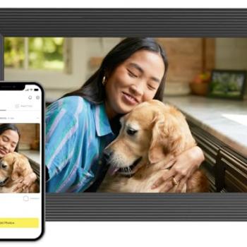 Aura Carver 10.1" WiFi Digital Picture Frame | Wirecutter's Best Digital Frame for Gifting | Send Photos from Your Phone | Quick, Easy Setup in Aura App | Free Unlimited Storage | (Gravel)