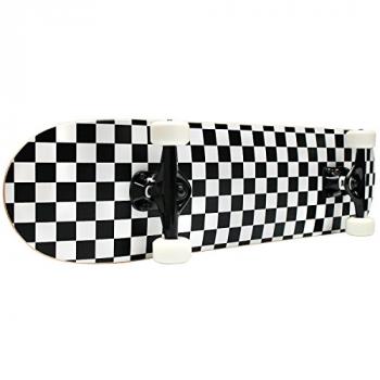 KPC Pro Skateboard Complete, Black and White Checker