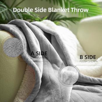 GOTCOZY Heated Blanket Electric Throw 50''X60''- Soft Silky Plush Electric Blanket with 4 Heating Level & 3 Hour Auto Off Heating Blanket, ETL Certified Machine Washable (Grey)