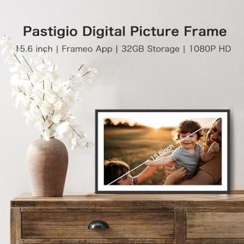 Digital Picture Frame, 15.6 Inch Large Frameo Digital Photo Frame WiFi, 32GB, 1920 * 1080 IPS HD Touch Screen, Tabletop&Wall-Mounted, Share Picture Video, Birthday, Wedding, for Mom