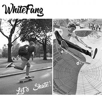 WhiteFang Skateboards for Beginners, Complete Skateboard 31 x 7.88, 7 Layer Canadian Maple Double Kick Concave Standard and Tricks Skateboards for Kids and Beginners (diamond)