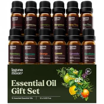 Essential Oils Set - 12 Pcs Premium Grade Home Essentials Oils - for Diffusers, Fragrance, Scents for Candle Making, Soap, Slime - Natural Aromatherapy Oils for Skin & Hair - Home, Office, Car