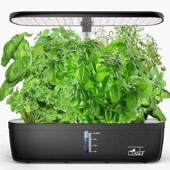 Indoor Garden Hydroponics Growing System 12 Pods, Indoor Herb Garden with LED Grow Light, Adjustable Height Up to 12inch, Hydroponics for Family