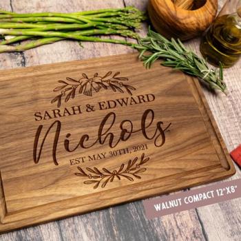 Tayfus Personalized Cutting Board, Engraved Wood Cutting Boards - Customized Gifts of Charcuterie Boards, Handmade Personalized Gifts, Christmas - Wedding Gifts, Couple Gifts & Housewarming Gift Ideas