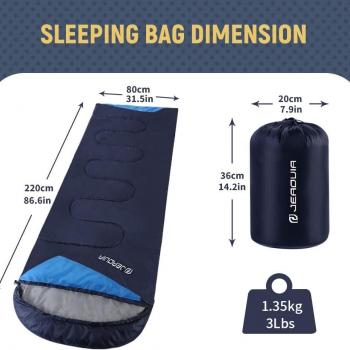 Sleeping Bags for Adults Backpacking Lightweight Waterproof- Cold Weather Sleeping Bag for Girls Boys Mens for Warm Camping Hiking Outdoor Travel Hunting with Compression Bags