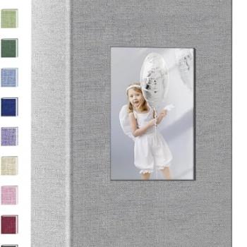 Popotop Photo Album 4x6-300 Photos Linen Cover Photo Books with 300 Horizontal Pockets,Slip-in Picture Albums for Family Wedding Anniversary Baby Vacation Pictures Gray