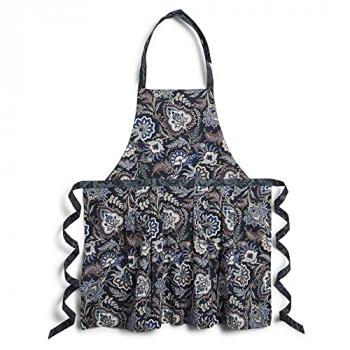 Vera Bradley Women's Lightweight Cotton Apron, Java Navy Camo - Recycled Cotton, One Size